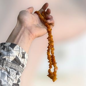 Cloudy Butterscotch Amber Necklace